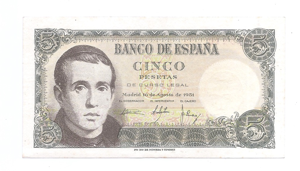 ESTADO ESPAÑOL AÑO 1951 DE 5 PTS
