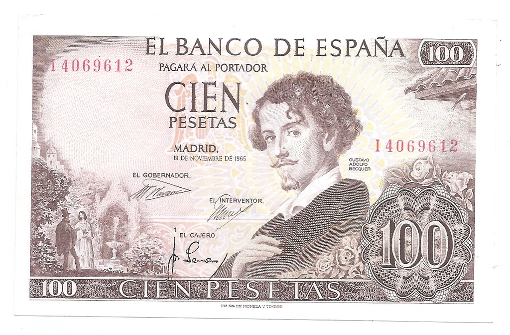 ESTADO ESPAÑOL AÑO 1965 DE 100 PTS