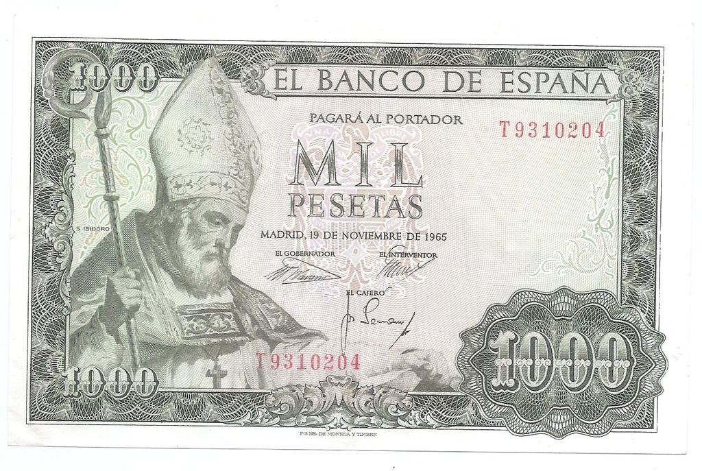 ESTADO ESPAÑOL AÑO 1965 DE 1000 PTS