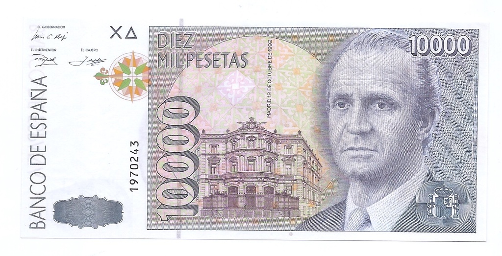 REINADO JUAN CARLOS I AÑO 1992 DE 10000 PTS