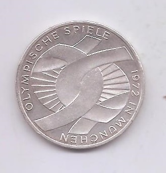 ALEMANIA FEDERAL DEL AÑO 1972 LETRA G DE 10 MARCOS