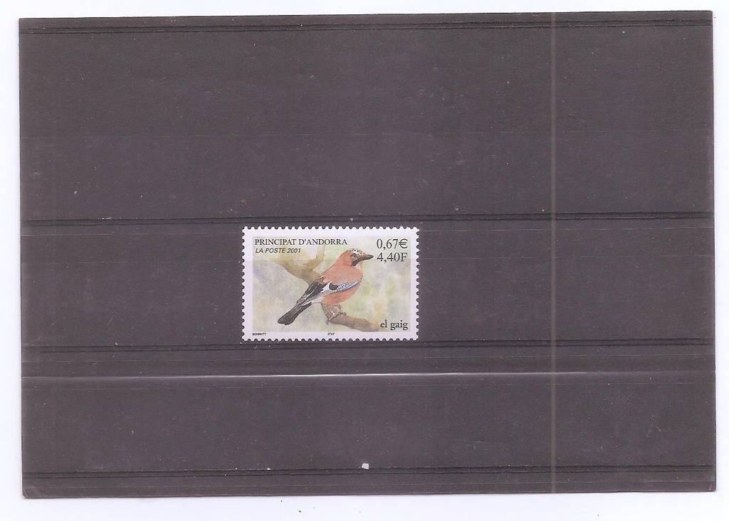 ANDORRA FRANCESA DEL AÑO 2001 PAJAROS