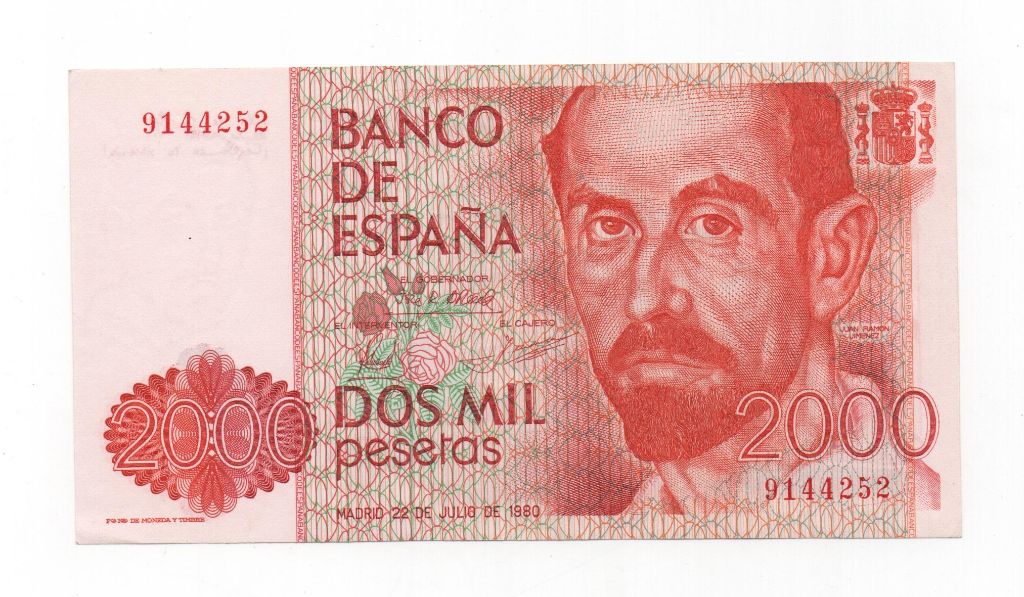 REINADO JUAN CARLOS I AÑO 1980 (22/07) DE 2000 PESETAS