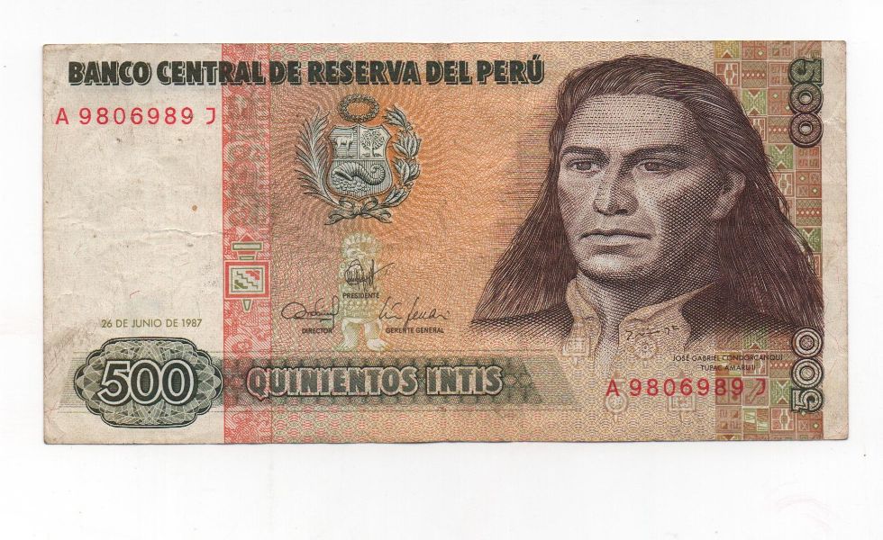 PERU DEL AÑO 1987 DE 500 INTIS