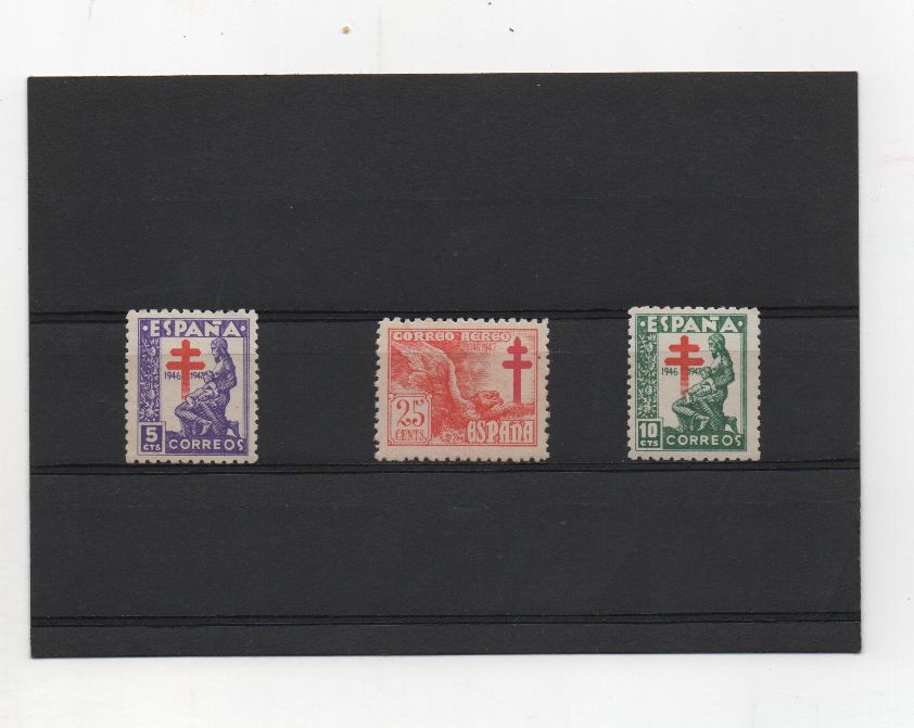 ESTADO ESPAÑOL (FRANCO) DEL AÑO 1946 Nº 1008/10 ** PRO TUBERCULOSOS