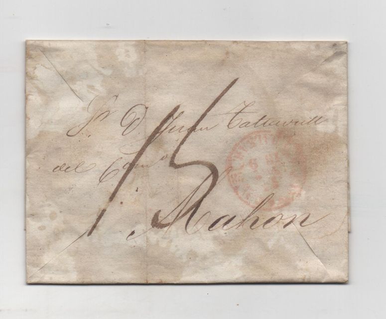 ESPAÑA Nº 55 MAHON AÑO 14- 08- 1849
