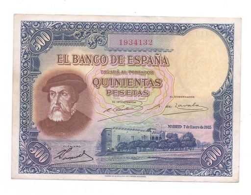 II REPUBLICA AÑO 1935 DE 500 PTS