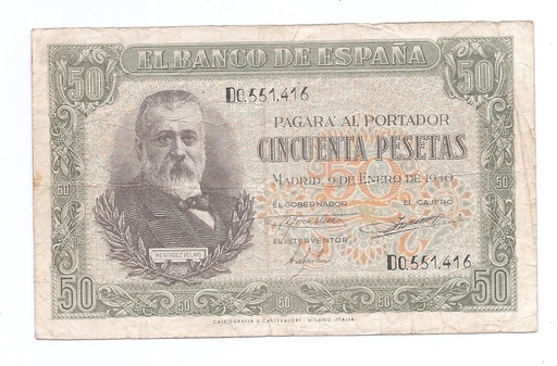 ESTADO ESPAÑOL AÑO 1940 DE 50 PTS