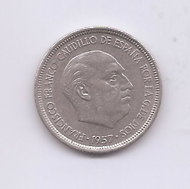 ESTADO ESPAÑOL (FRANCO) DEL AÑO 1957*71 DE 5 PESETAS