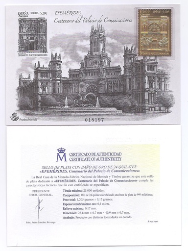 CENTENARIO PALACIO COMUNICACIONES DE MADRID. PRUEBA 143
