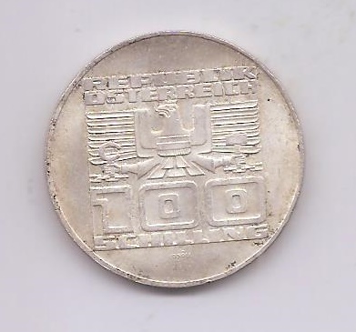 AUSTRIA DEL AÑO 1977 ANIVERSARIO DE 100 SCHILLING