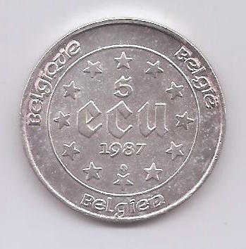 BELGICA DEL AÑO 1987 DE 5 ECUS