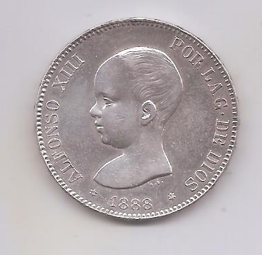 ALFONSO XIII DEL AÑO 1894 *4 DE 2 PESETAS