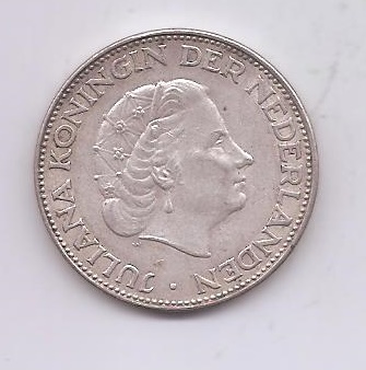 HOLANDA DEL AÑO 1964 DE 2 1/2 GULDEN