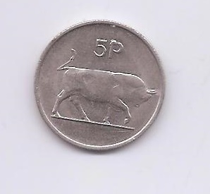 IRLANDA DEL AÑO 1976 DE 5 PENCE