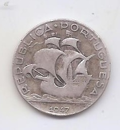 PORTUGAL DEL AÑO 1947 DE 5 ESCUDOS