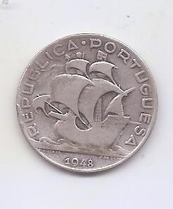 PORTUGAL DEL AÑO 1948 de 5 ESCUDOS
