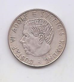 SUECIA DEL AÑO 1955 DE 1 KRONA TS