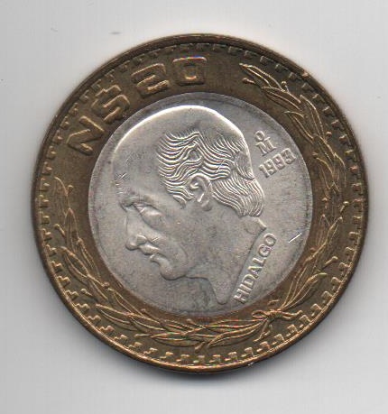 MEXICO DEL AÑO 1993 DE 20 PESOS