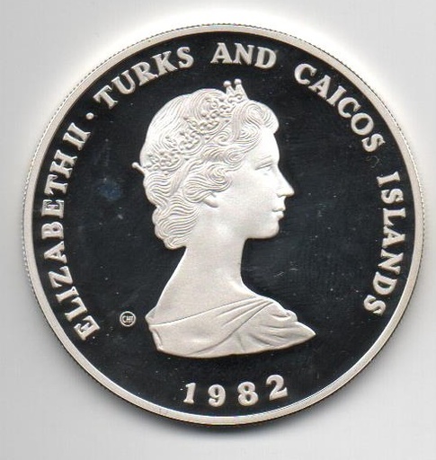 TURKS I CAICOS DEL AÑO 1982 DE 10 CROWNS