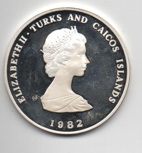 TURKS I CAICOS DEL AÑO 1982 DE 10 CROWNS