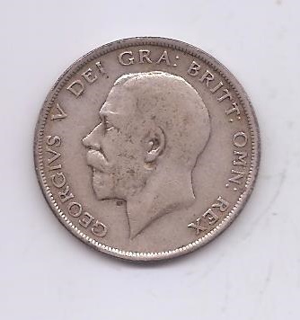 GRAN BRETAÑA DEL AÑO 1918 DE 1/2 CROWN