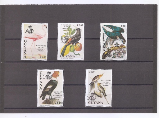 GUYANA DEL AÑO 1991 PAJAROS