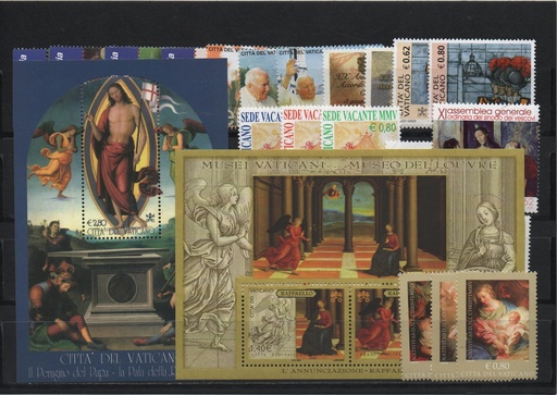 AÑO 2005 COMPLETO SELLOS VATICANO