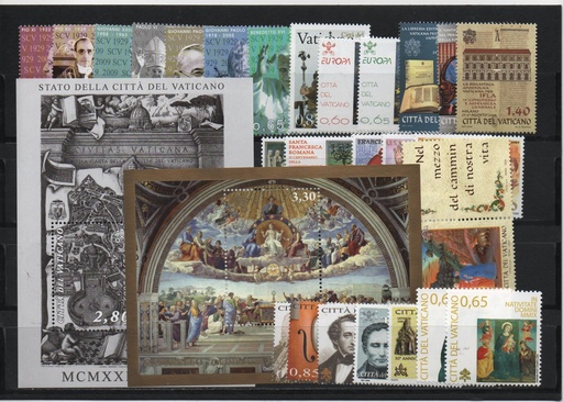 AÑO 2009 COMPLETO SELLOS VATICANO