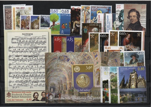 AÑO 2010 COMPLETO SELLOS VATICANO