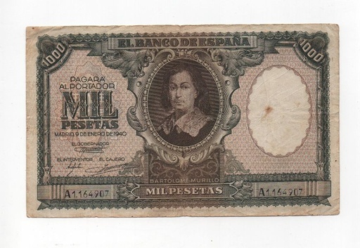 ESTADO ESPAÑOL AÑO 1940 (09/01) DE 1000 PESETAS