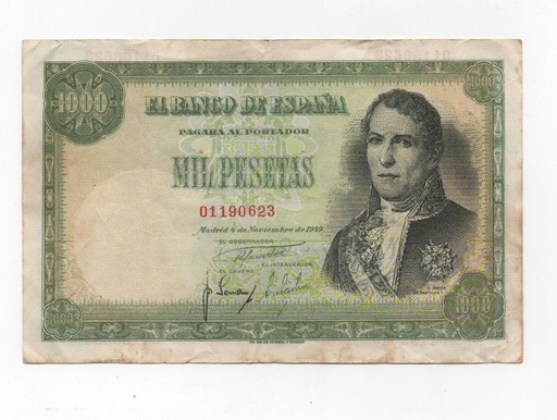 ESTADO ESPAÑOL AÑO 1949 (04/11) DE 1000 PESETAS