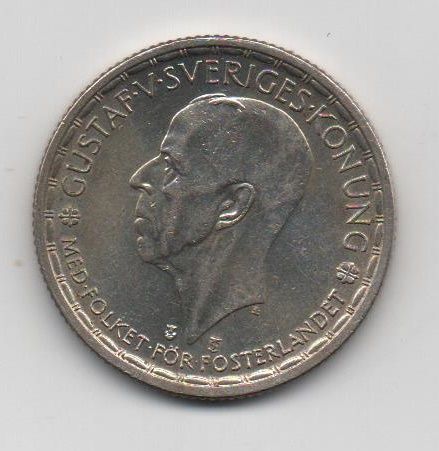 SUECIA DEL AÑO 1950 DE 2 CORONAS