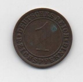 ALEMANIA DEL AÑO 1931 IMPERIO REPUBLICA WEIMAR LETRA E DE 1 REICHSPFENNIG