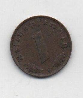 ALEMANIA REICH DEL AÑO 1937 LETRA F DE 1 REICHSPFENNIG