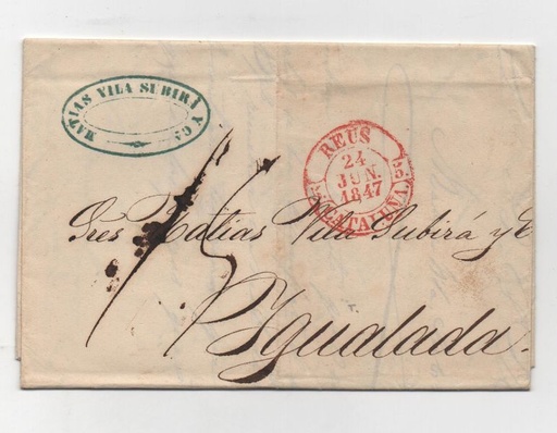 ESPAÑA Nº 14 CATALUÑA-REUS DEL 23-06-1847