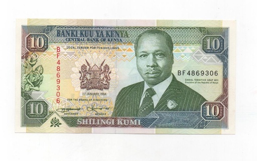 KENIA DEL AÑO 1994 DE 10 SHILLINGS