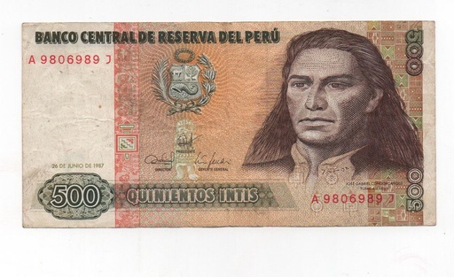 PERU DEL AÑO 1987 DE 500 INTIS
