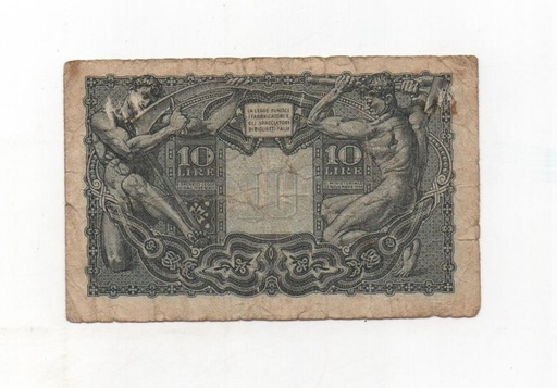 ITALIA DEL AÑO 1944 DE 10 LIRAS