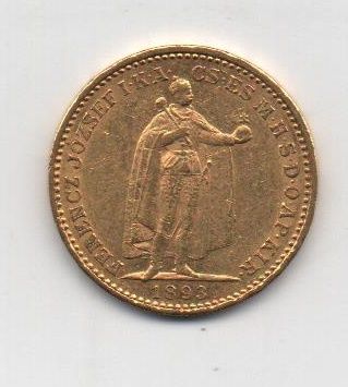 HUNGRIA DEL AÑO 1893 DE 20 KORONAS