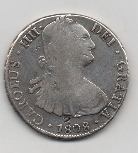 ESPAÑA CARLOS IV DEL AÑO 1808 DE 8 REALES
