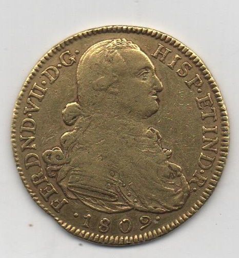 ESPAÑA FERNANDO VII DEL AÑO 1809 DE 8 REALES