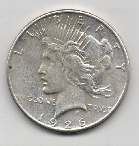 ESTADOS UNIDOS DEL AÑO 1926 LETRA S DE 1 DOLAR PEACE