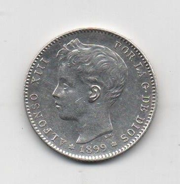 ALFONSO XIII DEL AÑO 1899 *99 DE 1 PESETA