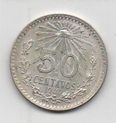 MEXICO DEL AÑO 1944 DE 50 CENTAVOS
