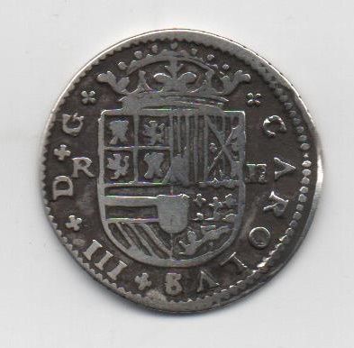 ESPAÑA CARLOS III EL PRETENDIENTE DEL AÑO 1711 DE 2 REALES