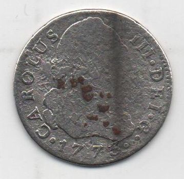 ESPAÑA CARLOS III DEL AÑO 1773 DE 2 REALES
