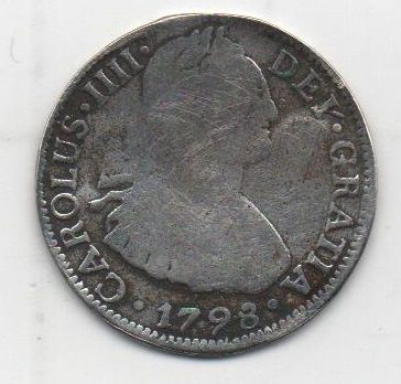 ESPAÑA CARLOS IV DEL AÑO 1798 DE 2 REALES
