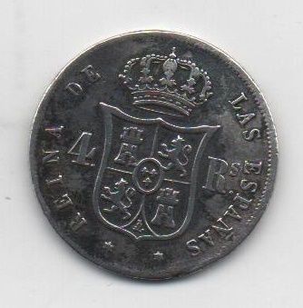 ESPAÑA ISABEL II DEL AÑO 1863 DE 4 REALES