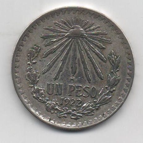 MEXICO DEL AÑO 1922 DE 1 PESO